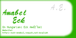 amabel eck business card